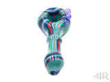 JSquab Glass Jackson B - Teal, Purple, Red Full Color Spoon Hand Pipe