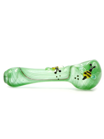 Kristi Conant Glass - Bee Full Color Green Spoon (5