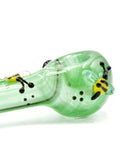 Kristi Conant Glass - Bee Full Color Green Spoon (5")