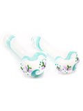 Kristi Conant Glass - Butterflies Full Color White Swirl Spoon (5")
