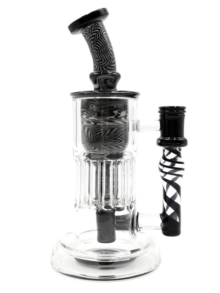 Leisure Glass - Elite Black and White Pillar Incycler 14mm (8")