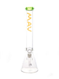 Mav Glass - Classic Beaker Bong with Color Accent (18")