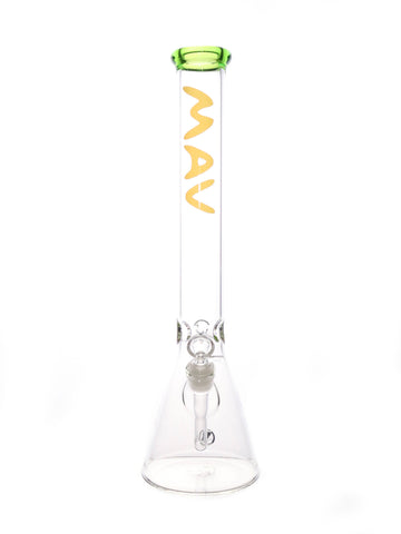 Mav Glass - Classic Beaker Bong with Color Accent (18