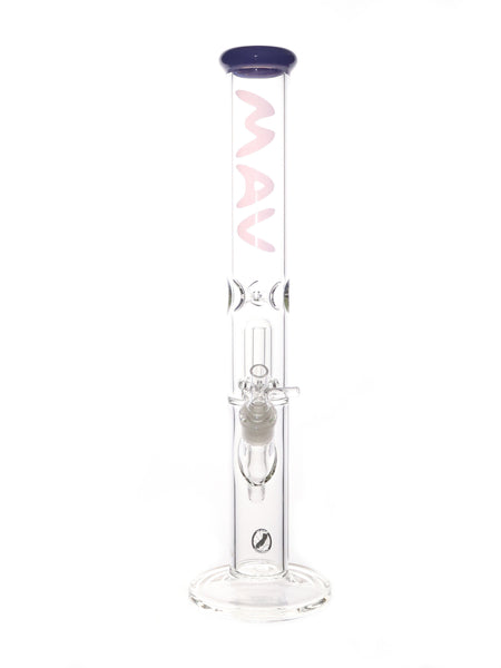 Mav Glass - Classic Straight Tube with UFO Chamber and Color Accent (18")
