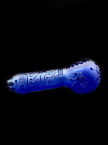 Milkyway Glass - Circuitboard Hand Pipe In Blue (5