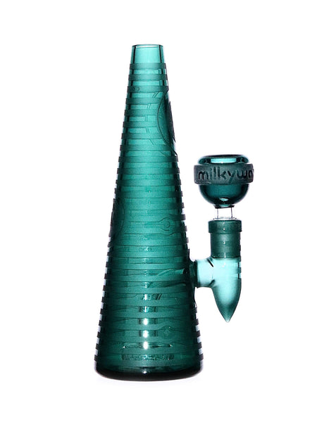 Right Side: Milkyway Glass jade oculus cone glass dab rig, for sale at High Roller Smoke in Lakewood, Colorado. 