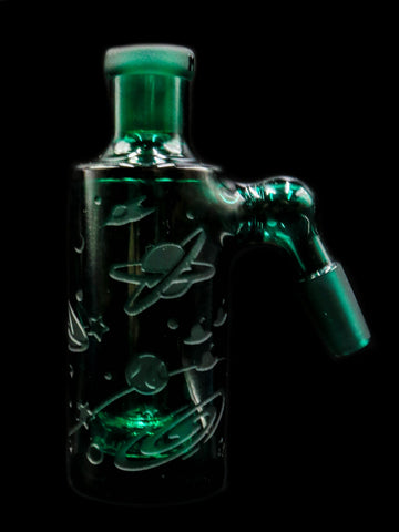 Milkyway Glass - Space Odyssey Wet Ash Catcher TEAL (4