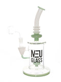 Neu Glass Concentrate Rig Shower Head 11" Height Oil Pipe Dab Rig Jade