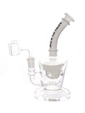 NEU Glass - Water Pipe Concentrate Rig Inline Swiss White