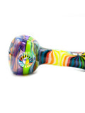 Slack Glass - Rainbow Wigwag Hand Pipe (4")