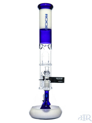 ROOR Tech Fixed Beaker - Blue & White With Tree Perc (17