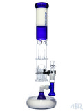 RooR Tech Fixed Beaker with Tree Perc Blue and White Stock