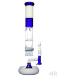 RooR Tech Fixed Beaker with Tree Perc Blue and White Side 2
