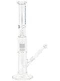 RooR Tech Straight Tube - 10 Tree Perc (19") Dry Herb Flower Bong Water Pipe Blue