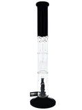 RooR Tech Fixed Straight Tube Tree Perc and Splash Guard All Black RooR Waterpipe