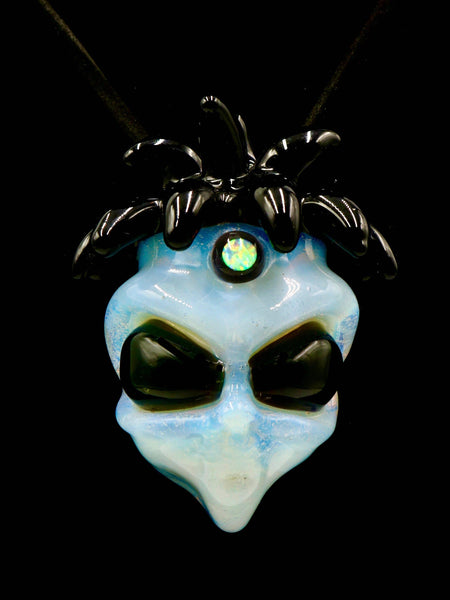 Ryder Glass - Moonstone Black Invader Illuminati Eyes Pendant