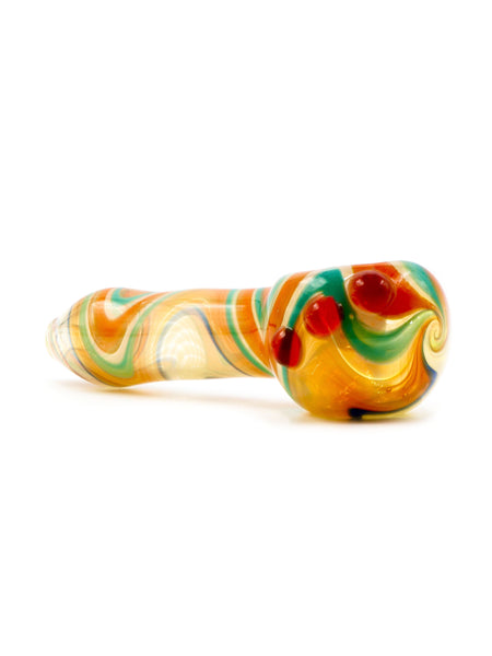 Colorado Glass - Tangie Teal Wig-Wag Spoon (4")