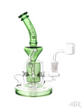 Tsunami Glass - Concentrate Dab Rig Showerhead Klein Recycler Green