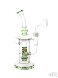 Tsunami Glass Concentrate Showerhead Recycler Dab Rig Green
