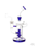 Tsunami Glass Concentrate Showerhead Recycler Dab Rig Blue Side