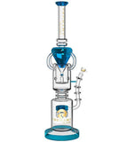Tsunami Electric Ball Arm Recycler (17″) Dry Herb Flower Bong Water Pipe Premium Vapor Blue