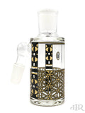 Wormhole Glass - Golden Seed Matrix Dry Ash Catcher (14mm 45°) Side
