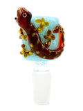 Zephyr Studios - Multi-Color Frit Lizard Slide / Bowl (14mm)