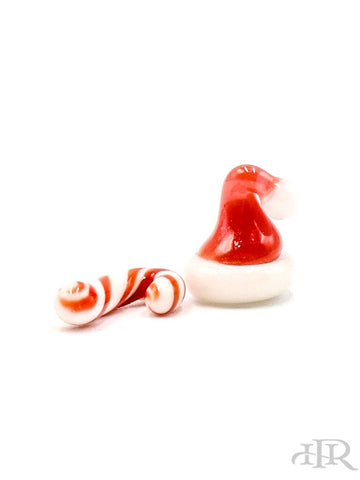 Zoetic Glass - Santa Hat and Candy Cane Terp Beads (2 Pack)