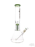 Boss Glass - Tall Tree Perc Beaker With Color Accents Slime Green Right