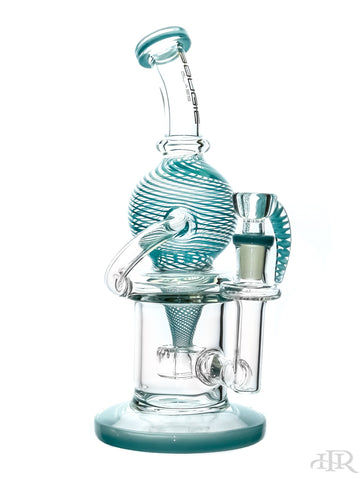 Bougie Glass - Blue Ball Recycler with Matrix Perc Rig (9