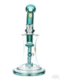 Bougie Glass - Hourglass Bell Horn Showerhead Rig (10") Teal Front