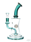 Bougie Glass - Hourglass Bell Horn Showerhead Rig (10") Teal