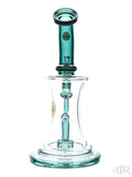 Bougie Glass - Hourglass Bell Horn Showerhead Rig (10") Teal Back