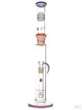 Bougie Glass - Colored Straight Tube With Inline Diffuser (17.5") Rainbow Front