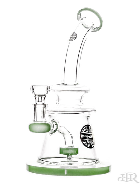 Bougie Glass - Pyramid Bent Neck Rig (10") Green