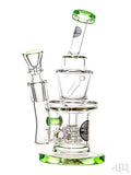 Bougie Glass - Angled Joint Recycler (7.5") Green