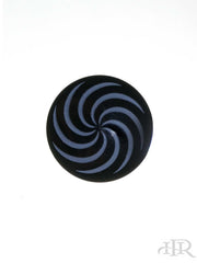 Channel Caps Single Sided 38mm Boro Coin by Change Glassworks x Dnail Black