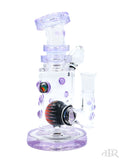 Hubbard Glass - Wig Wag Worked Ball Rig With Faceted Encased Opal (7") Purple