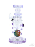 Hubbard Glass - Wig Wag Worked Ball Rig With Faceted Encased Opal (7") Purple Back