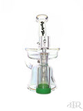 Crystal Glass - Iridescent Recycler Rig With Built In Removable Lid Reclaim Catcher (7") Front