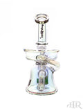 Crystal Glass - Iridescent Recycler Rig With Built In Removable Lid Reclaim Catcher (7") Back