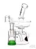 Crystal Glass - Recycler Rig With Built In Removable Lid Reclaim Catcher (7") Clear
