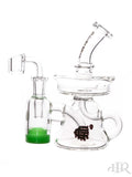 Crystal Glass - Recycler Rig With Built In Removable Lid Reclaim Catcher (7") Clear Left