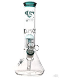 Diamond Glass - Mansion Beaker With Tree Perc (15.5") Jade Front