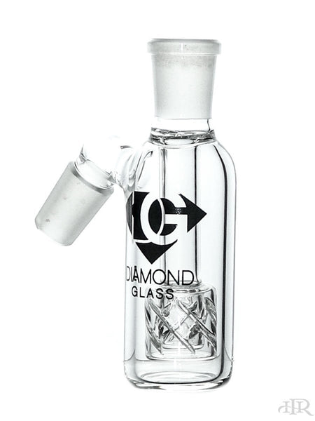 Diamond Glass - Reti Reverse Slit Perc Ash Catcher 45 Degree (5")
