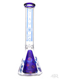 Diamond Glass - Diamond Decal Pyramid Perc Beaker (14.5")