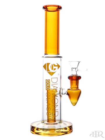 Diamond Glass - Cylinder Straight Tube With Drip Catch (10.5