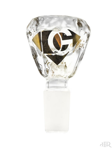 Diamond Glass - Deep Diamond Bowl / Slide (14mm)