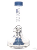 Diamond Glass - Mini Collin's Diffuser Hookah Rig (9") Milky Blue Front