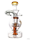 Diamond Glass - Lito Globe RBR Recycler (6") Amber Front